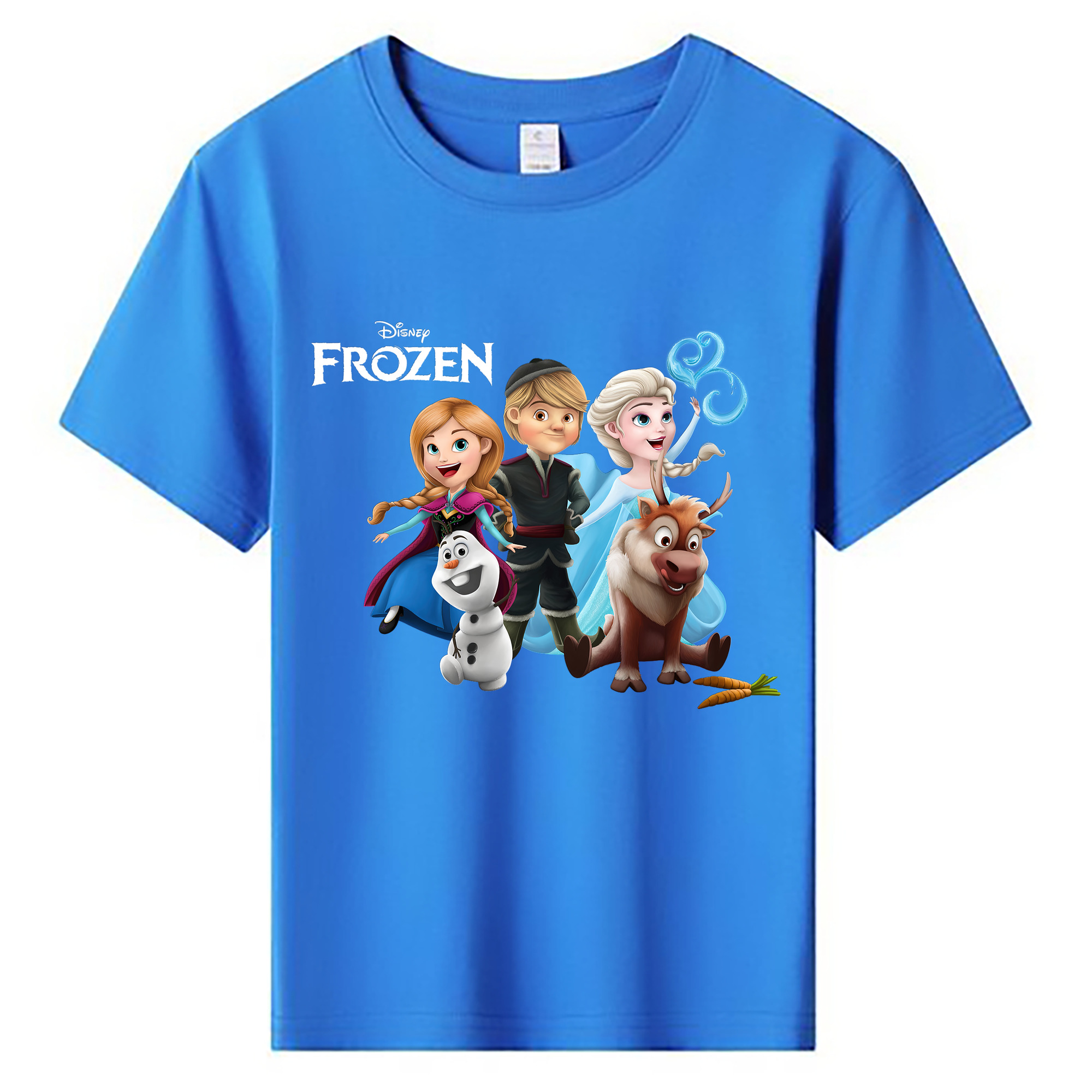 （画像用） アナと雪の女王 アンナ エルサ Frozen Anna Elsa 綿100％キッズTシャツ（フロントプリント）